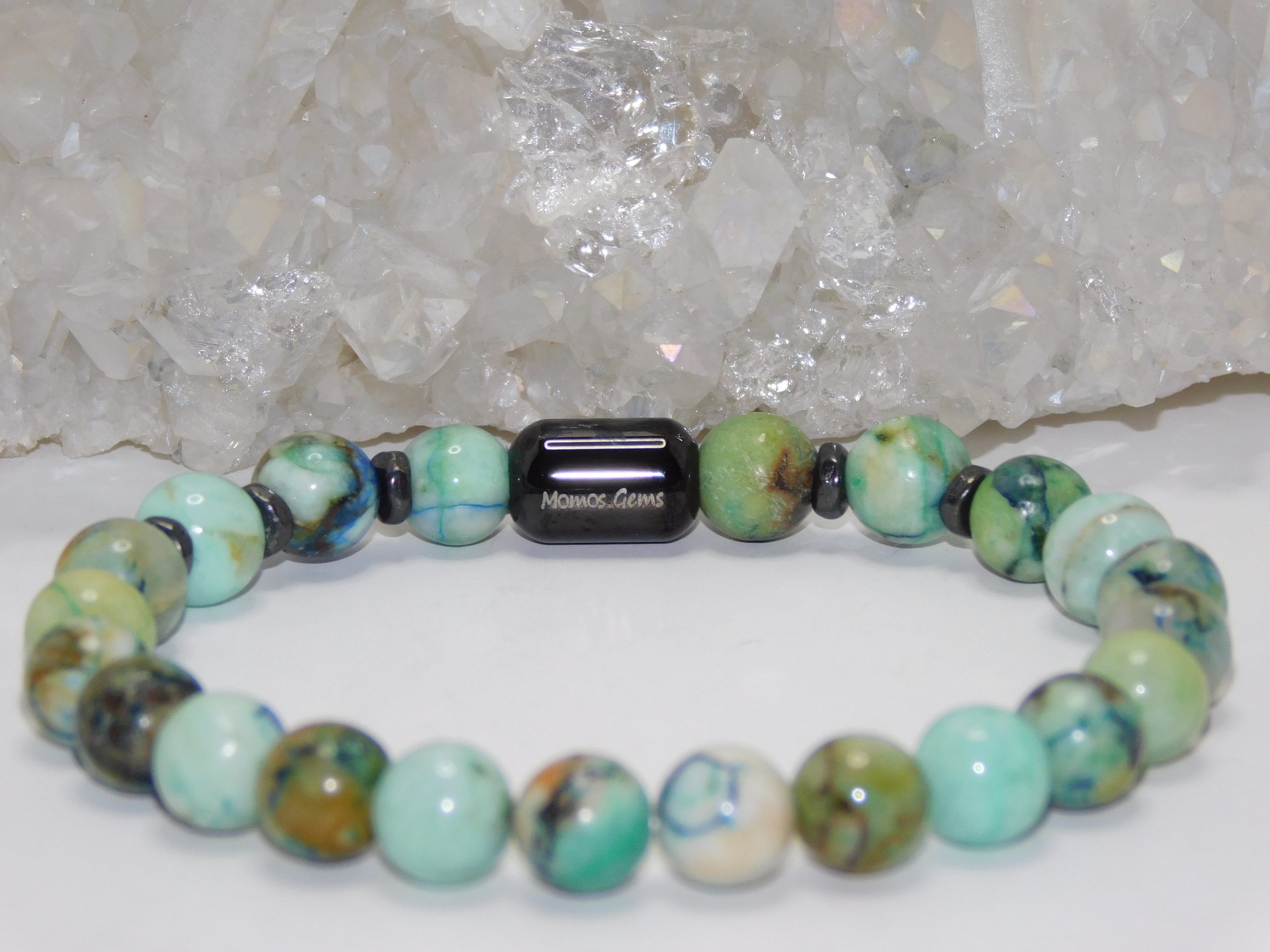 Chrysocolla Unisex Stretchy Bracelet