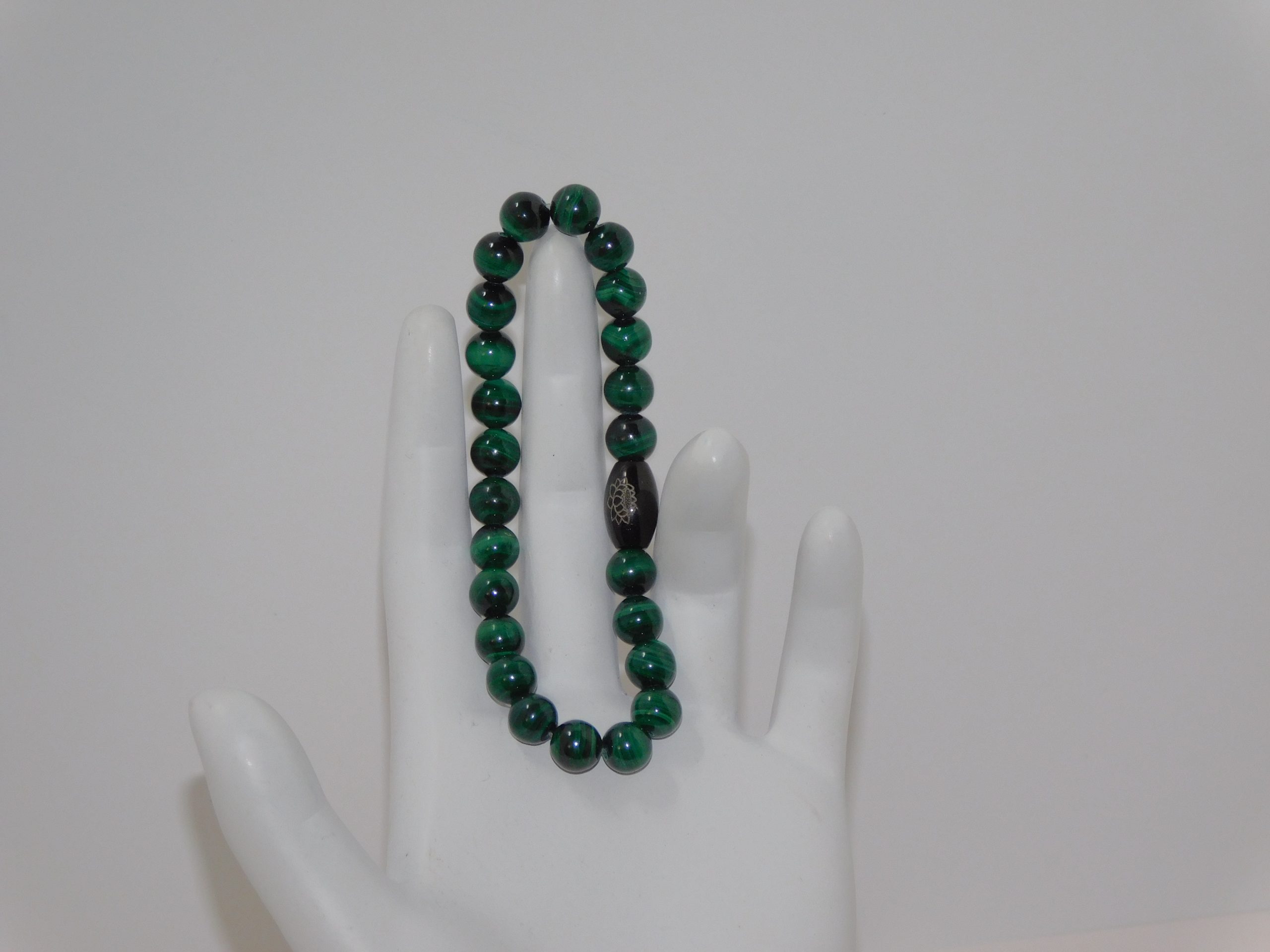 Malachite Ladies Stretchy Bracelet-6 - Image 4