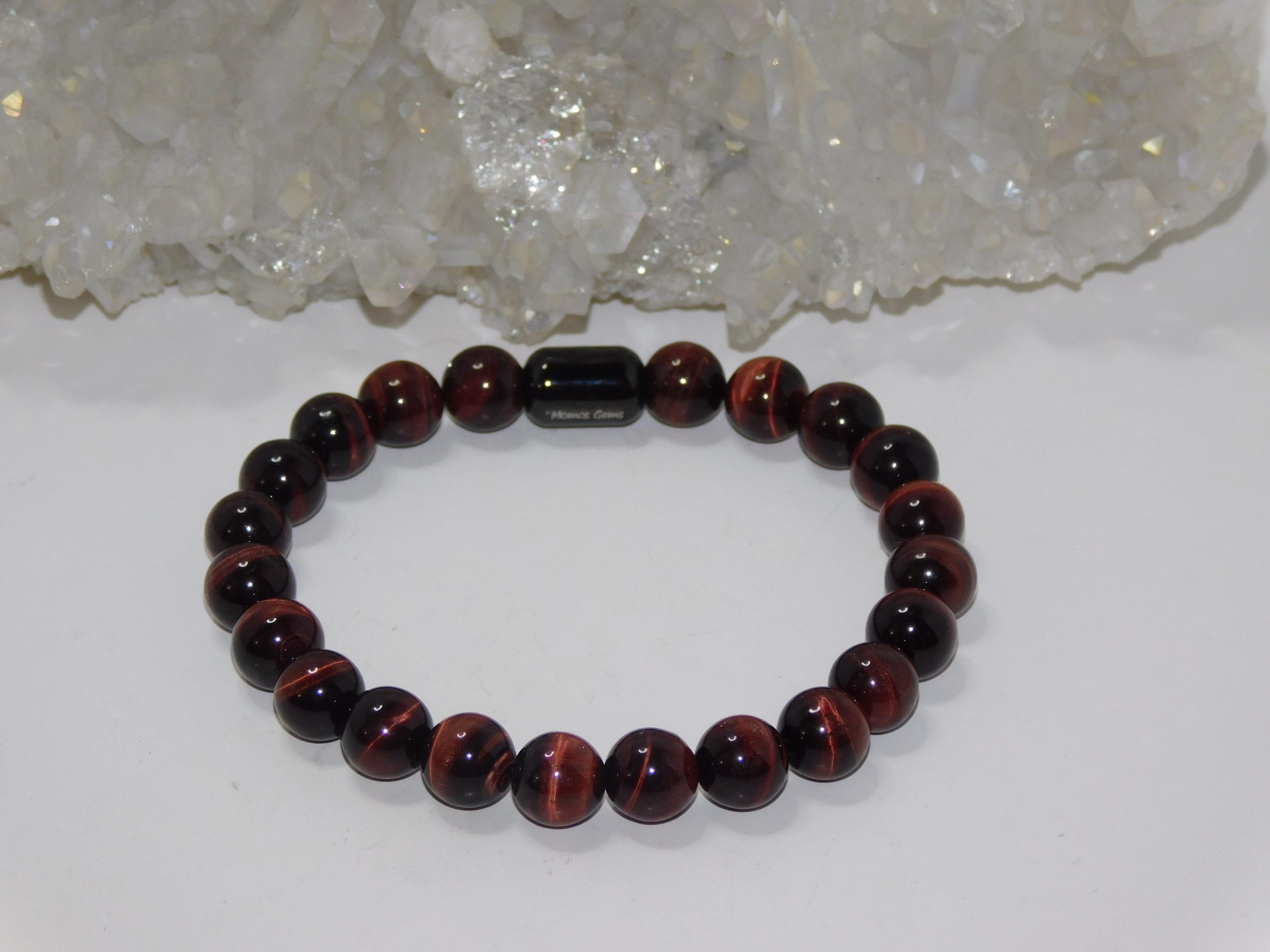 Tiger Eye RED Unisex Stretchy Bracelet - Image 4