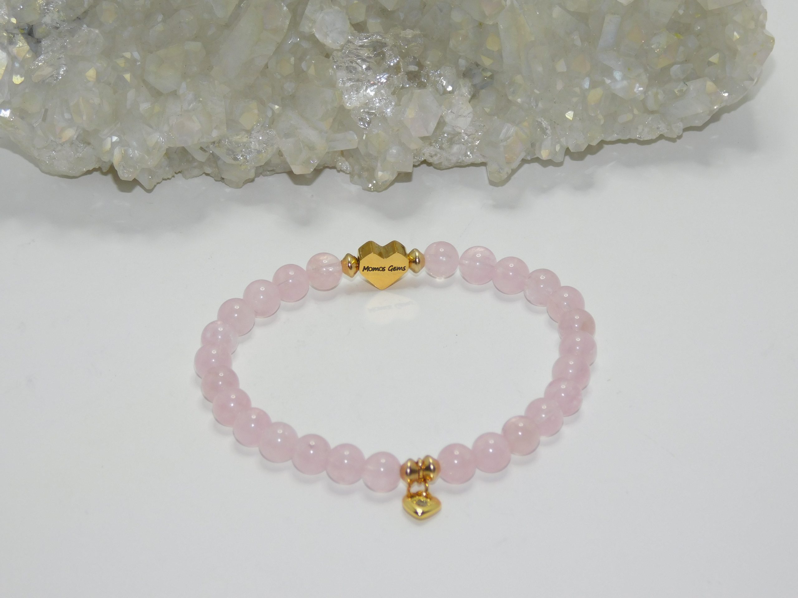 Morganite (Pink Beryl) Ladies Stretchy Bracelet - Image 4