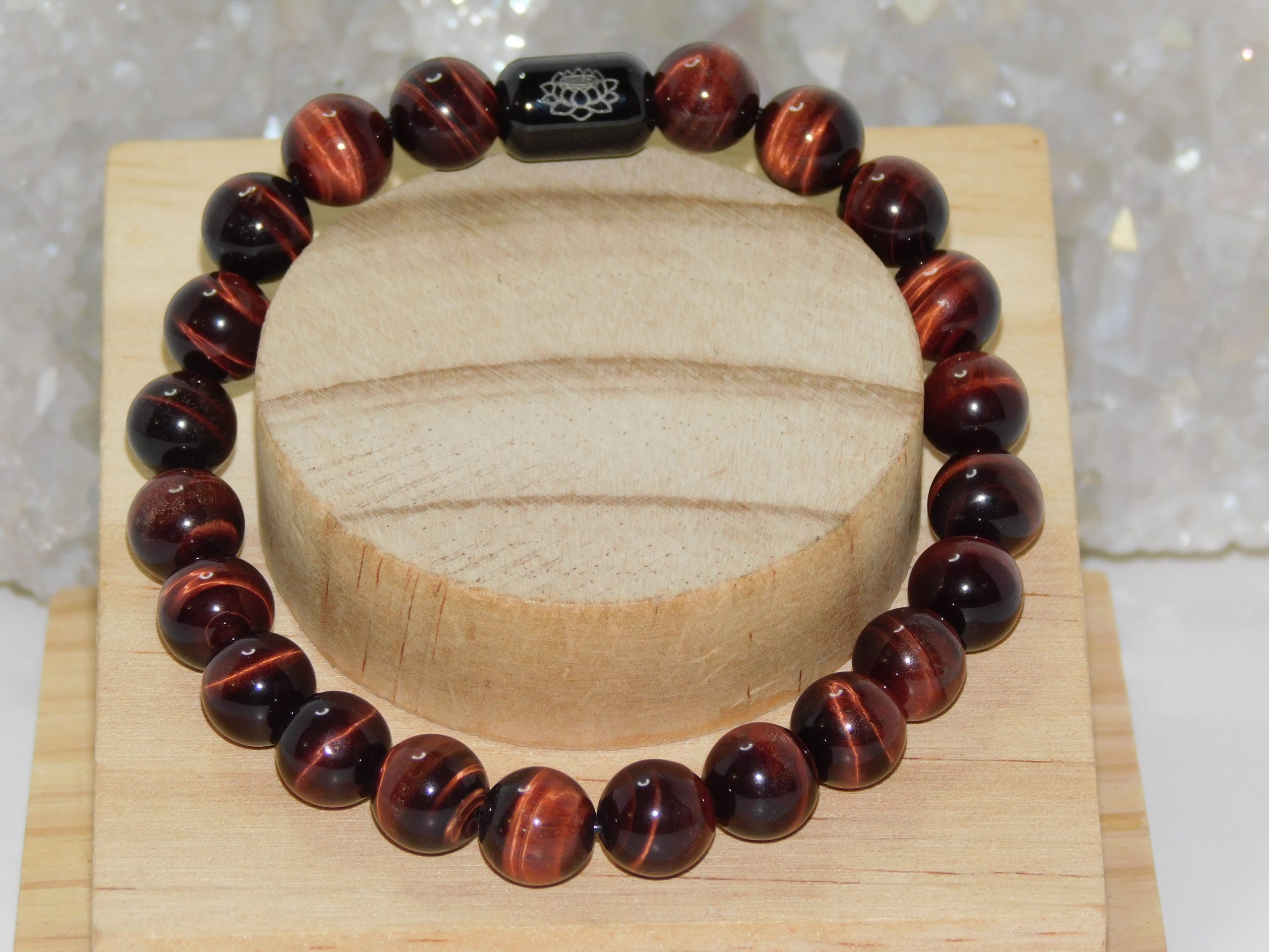 Tiger Eye RED Unisex Stretchy Bracelet - Image 2