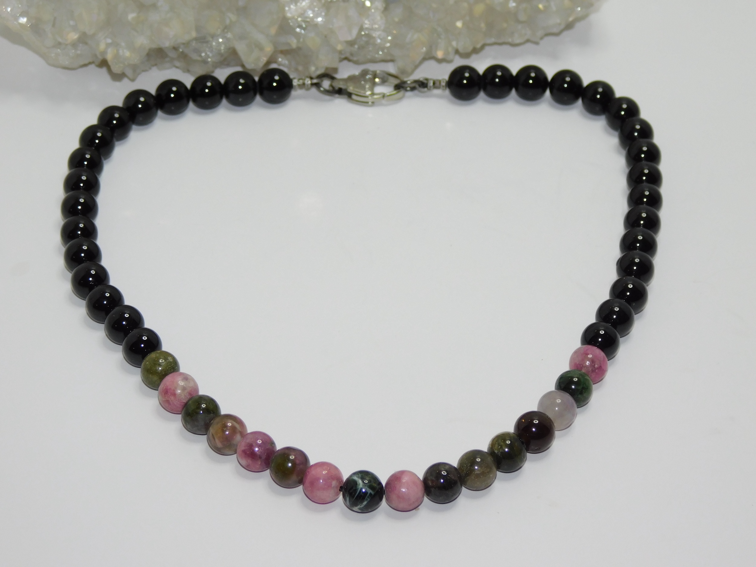 Tourmaline Multicolored & Black Men Necklace - Image 3