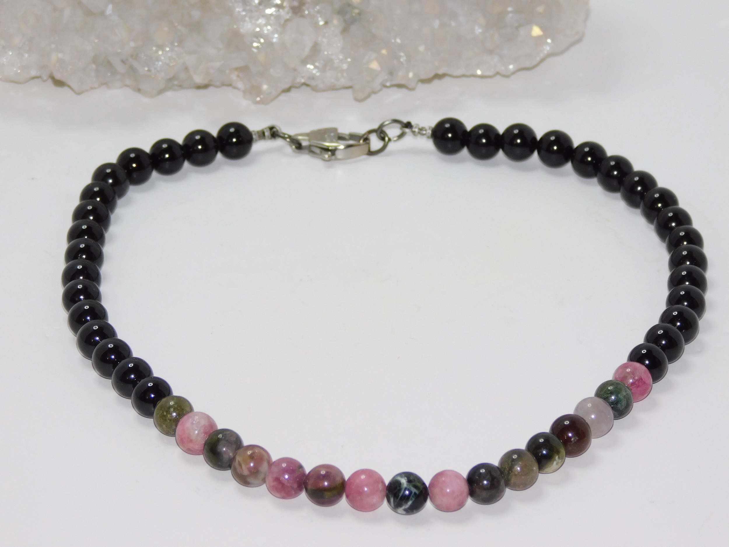 Tourmaline Multicolored & Black Men Necklace - Image 4