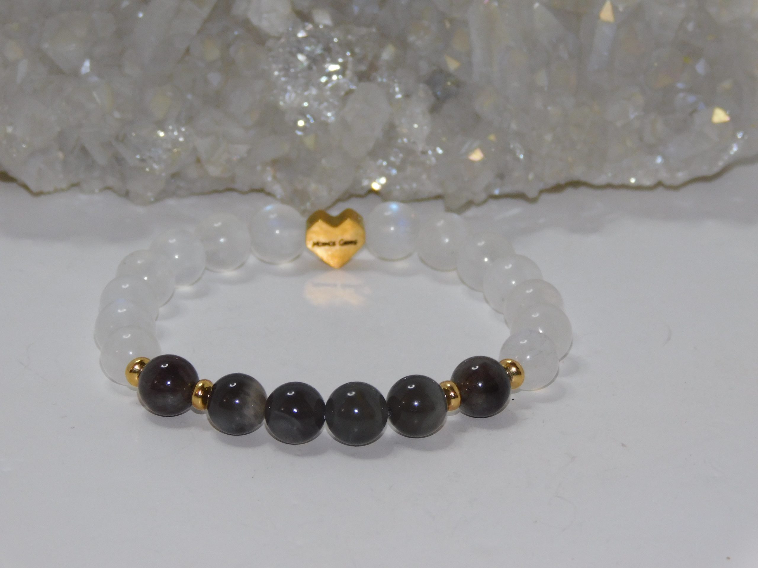 Moonstones Black & Blue Ladies Stretchy Bracelet - Image 4