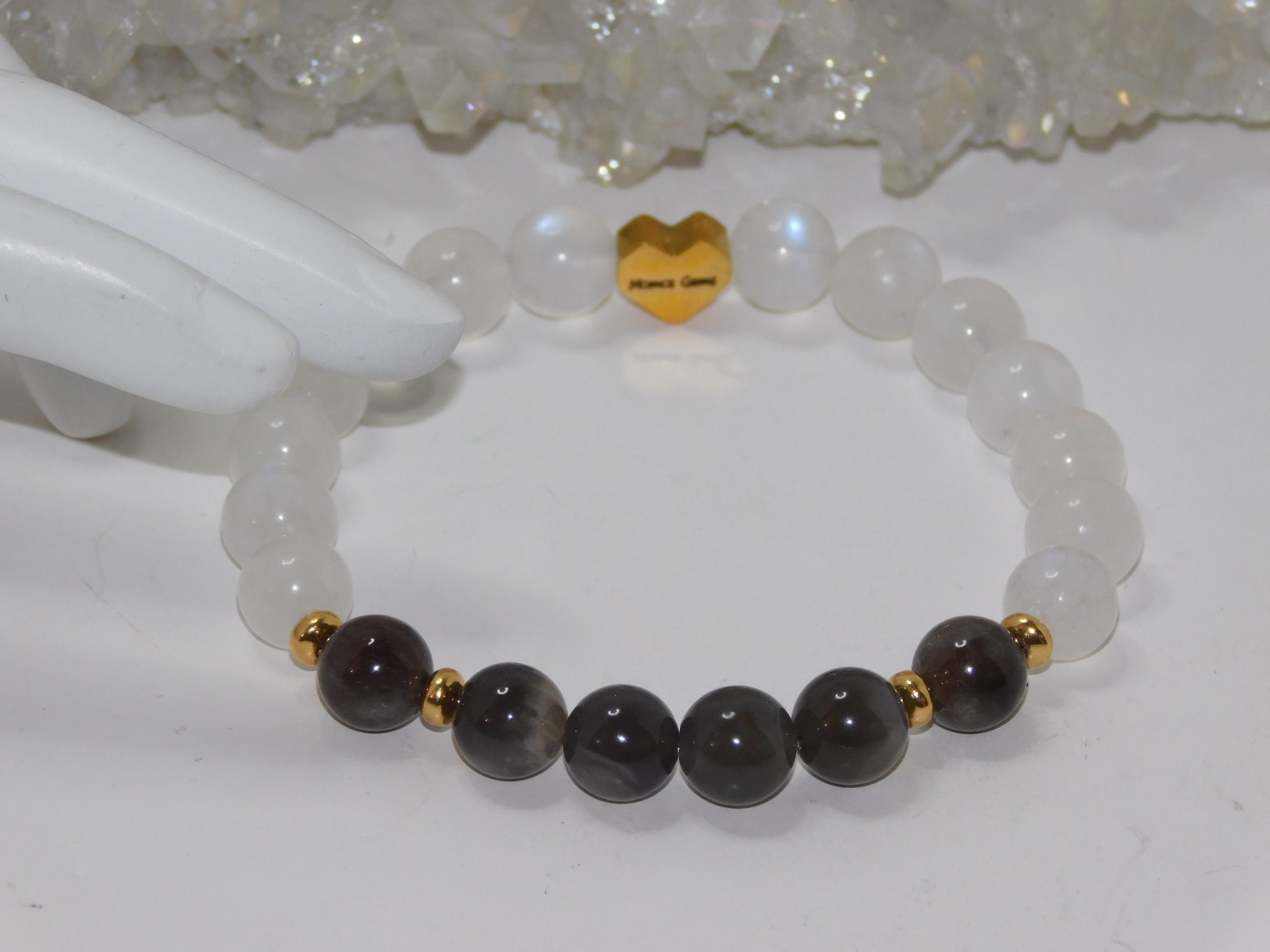 Moonstones Black & Blue Ladies Necklace & Bracelet Set - Image 6