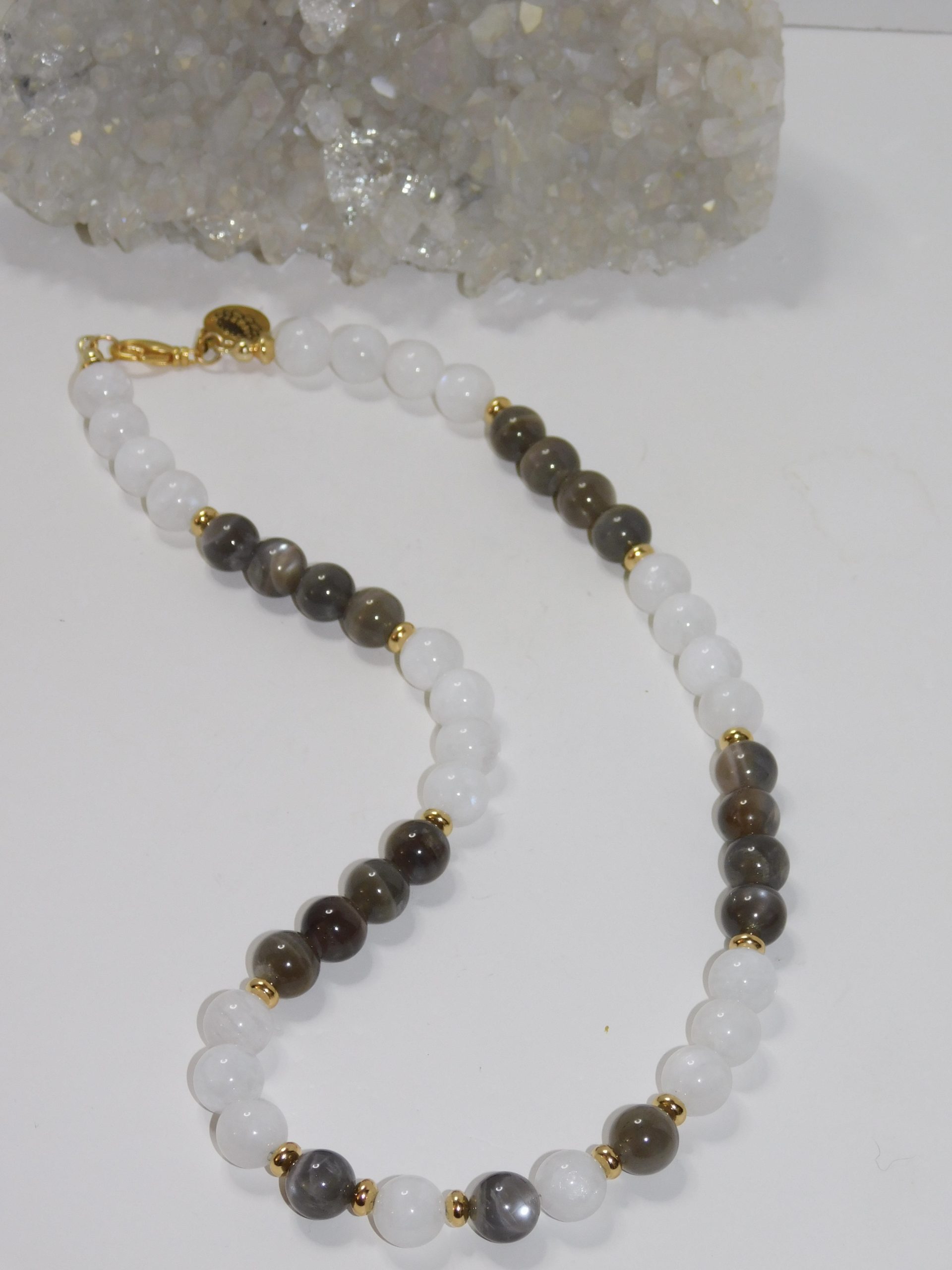 Moonstones Black & Blue Ladies Necklace - Image 3